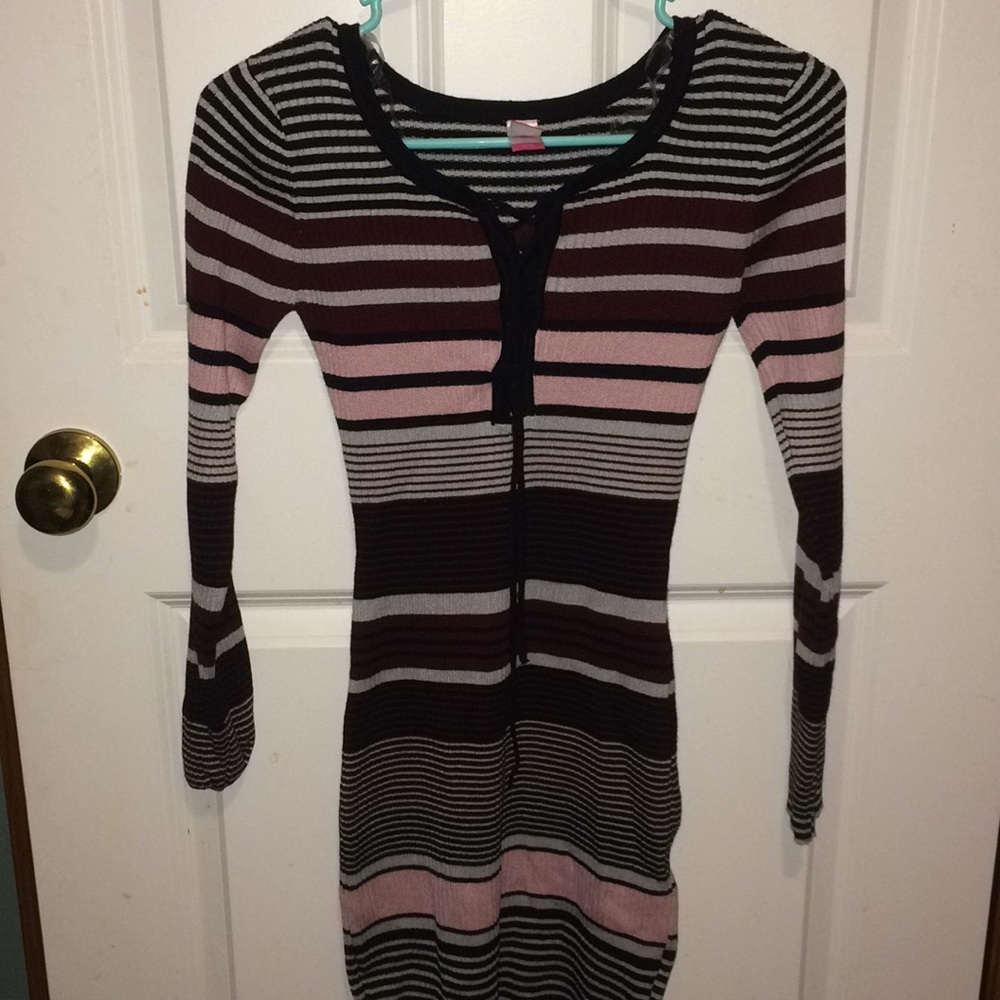 Striped sweater dress